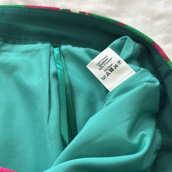 J. Crew Green, Fuchsia, Light Pink, Purple and Gold Skirt Size 20 - Picture 6 of 7